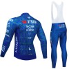 Set Fietsshirt Lange Mouw + Lange Koersbroek 2024 Jumbo-Visma Lease A Bike Blauw